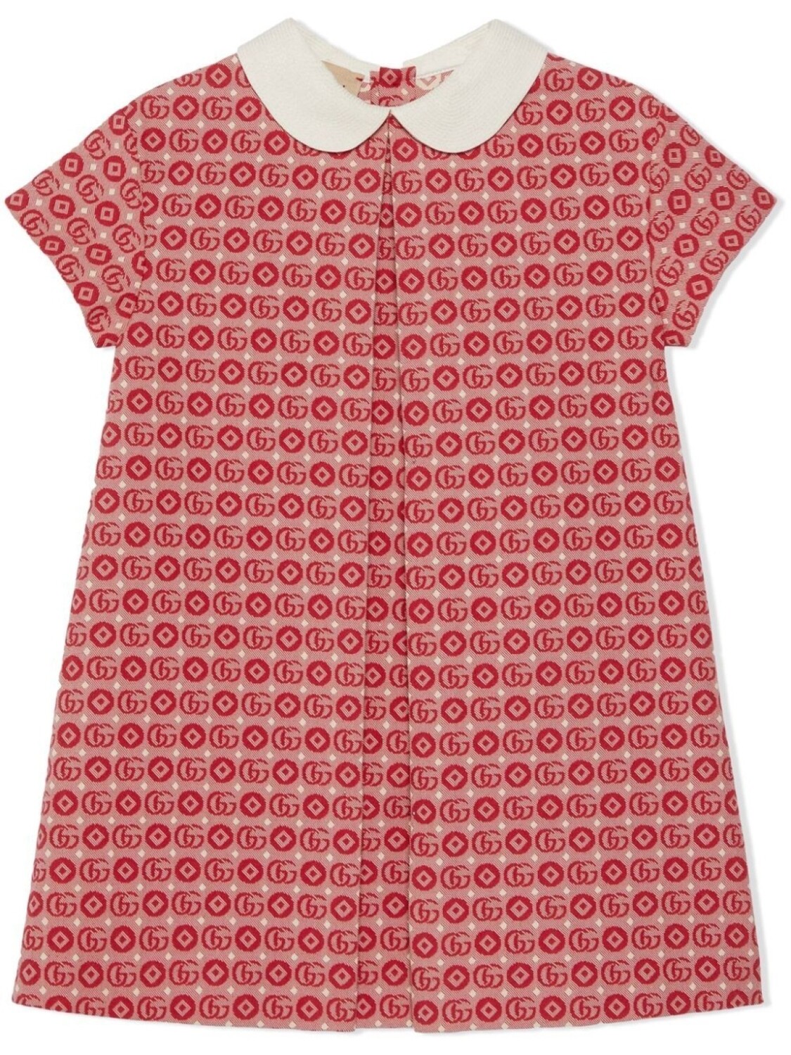 

Gucci Kids жаккардовое платье с логотипом Double G, красный