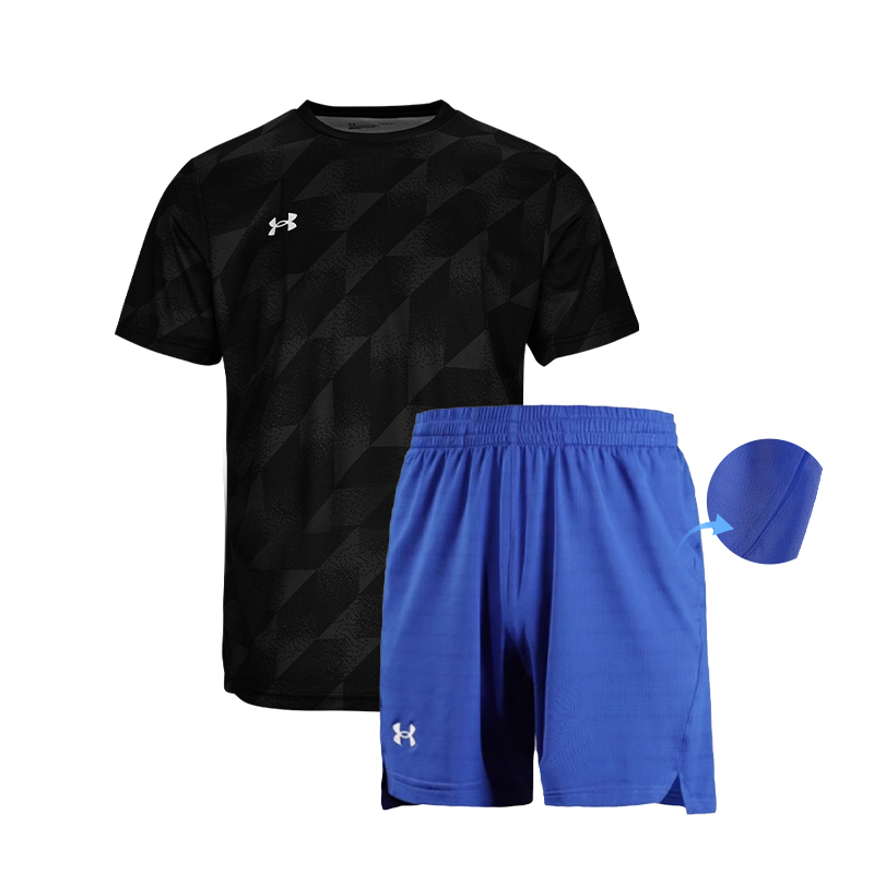 

Спортивный костюм быстросохнущий с влагоотведением унисекс топ+шорты Under Armour, черный