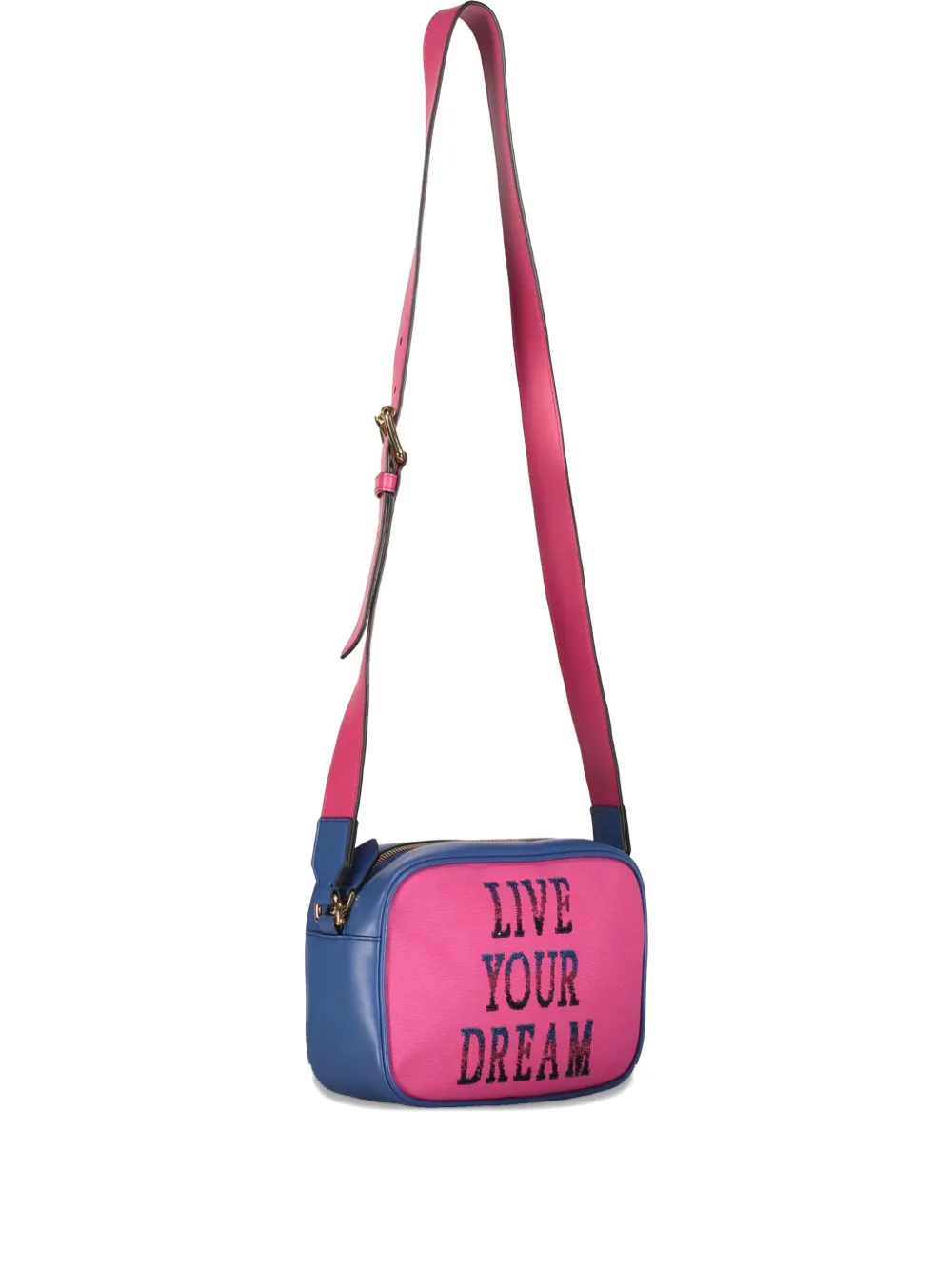 

Мини-сумка через плечо, украшенная пайетками Alberta Ferretti, розовый