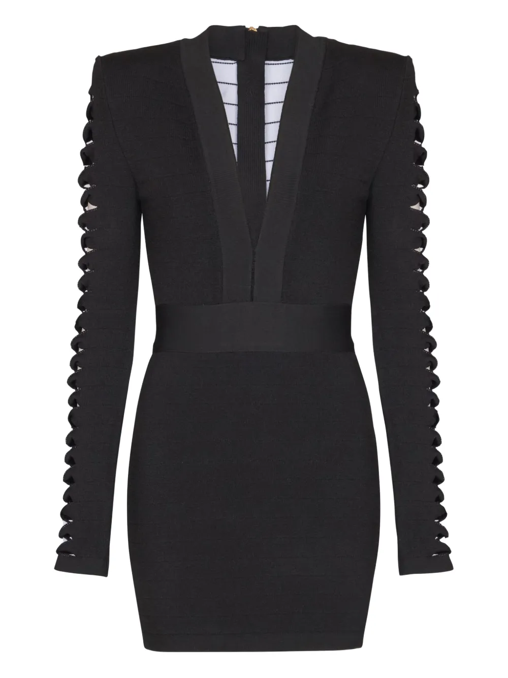 

Платье мини с V-образным вырезом BALMAIN, черный