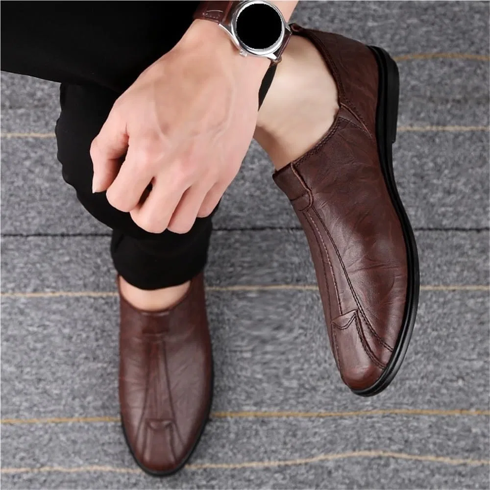 Лоферы Leather Driving Loafers Slip-On белый UOPYNE — фото 4