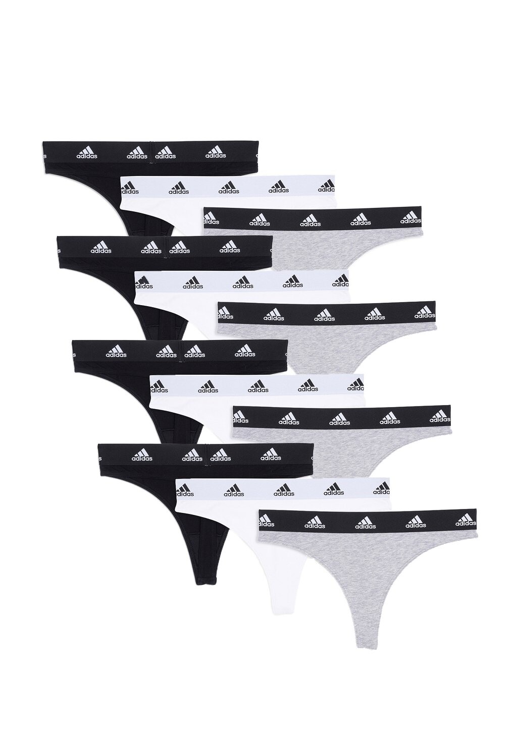 

Стринги 12 PACK adidas Originals, серый деним