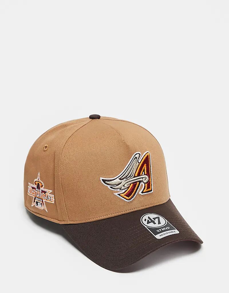 

Кепка MVP 47 Brand LA Angels с контрастным козырьком бежевого цвета