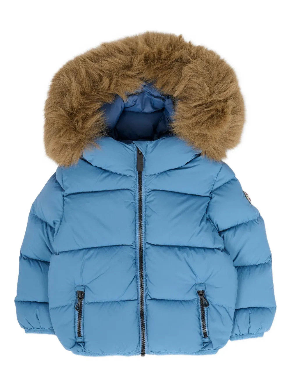 

Стеганая куртка с меховой отделкой Colmar Kids, синий