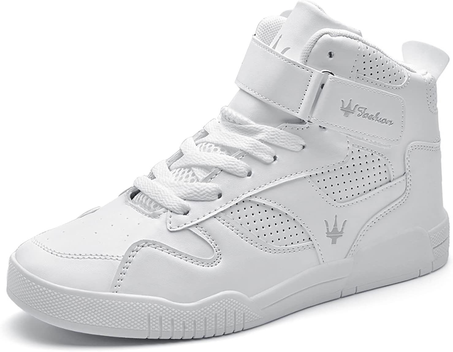 

Мужские модные высокие кеды FZUU из кожи для улицы и спорта, белый