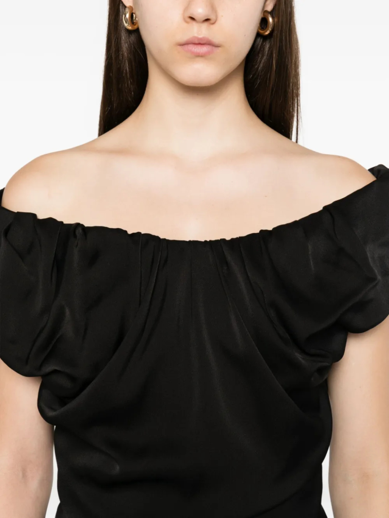 Платье макси с открытыми плечами от Vivienne Westwood Ginnie Amber, черный — фото 4