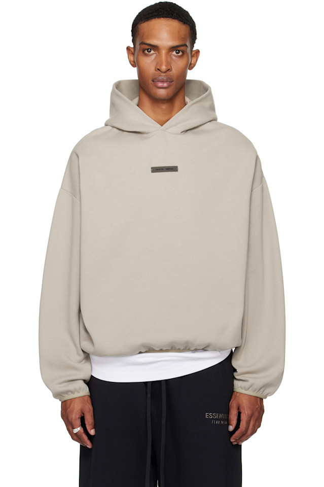 

Утеплённая худи современного кроя Fear Of God Essentials, цвет timber