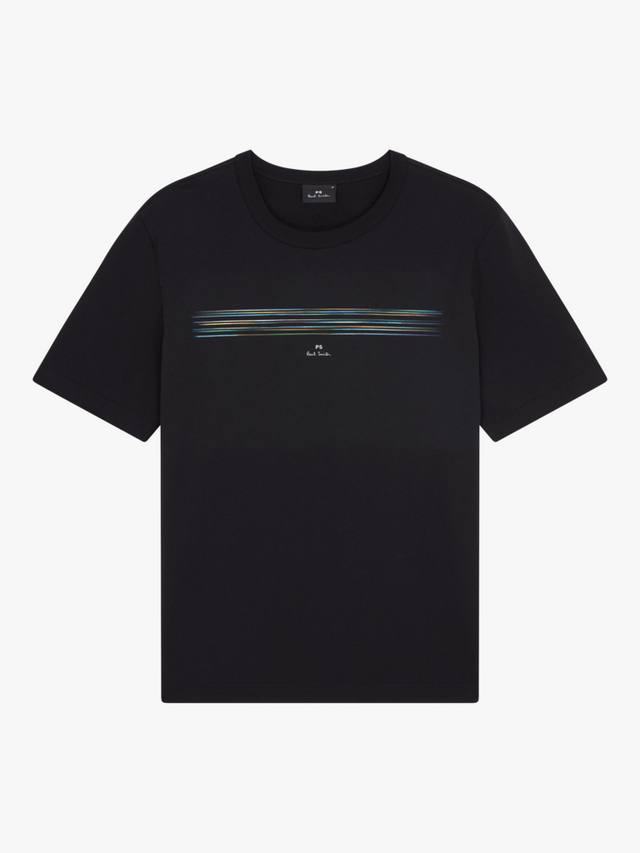 

Футболка из хлопка с логотипом в полоску Paul Smith, Black