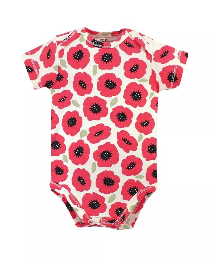 Боди для девочек из органического хлопка, 5 шт., цвет Poppy Touched by Nature — фото 3