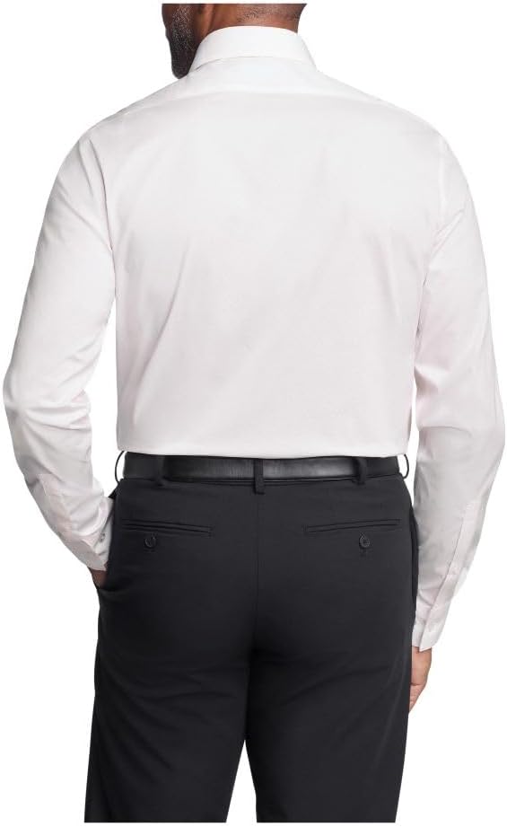 Мужская рубашка Calvin Klein Slim Fit, не требующая глажки, с принтом, Peach Print — фото 2