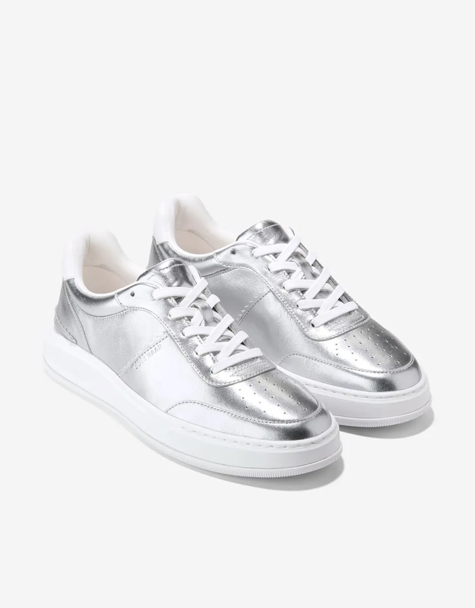 Женские кожаные кроссовки, вдохновленные баскетболом Cole Haan, серебряный — фото 4