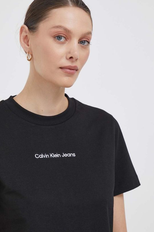 

Хлопковая футболка Calvin Klein Jeans, черный