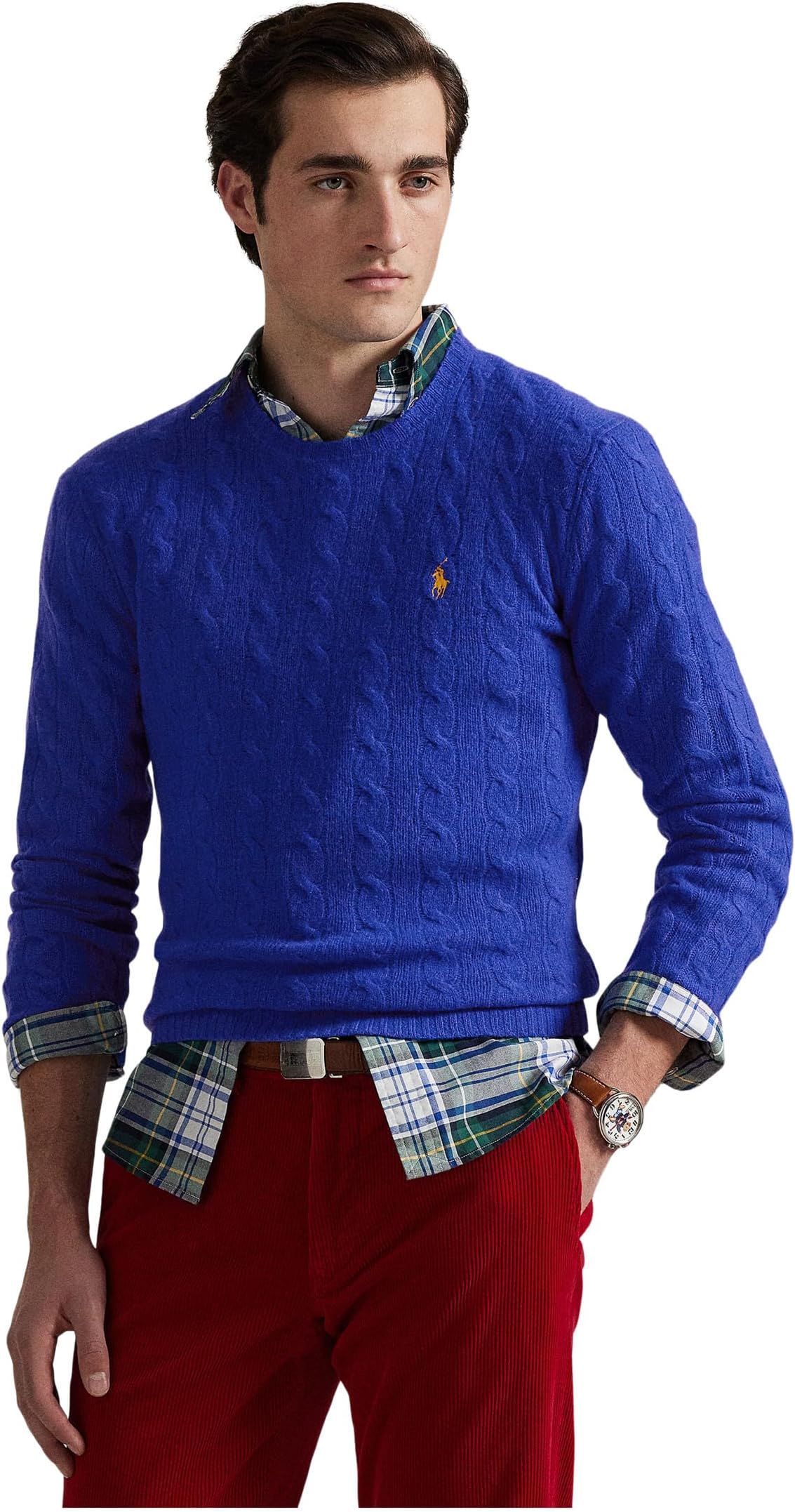 

Свитер Polo Ralph Lauren Men's Cable-Knit Wool-Cashmere Sweater, Sapphire Star