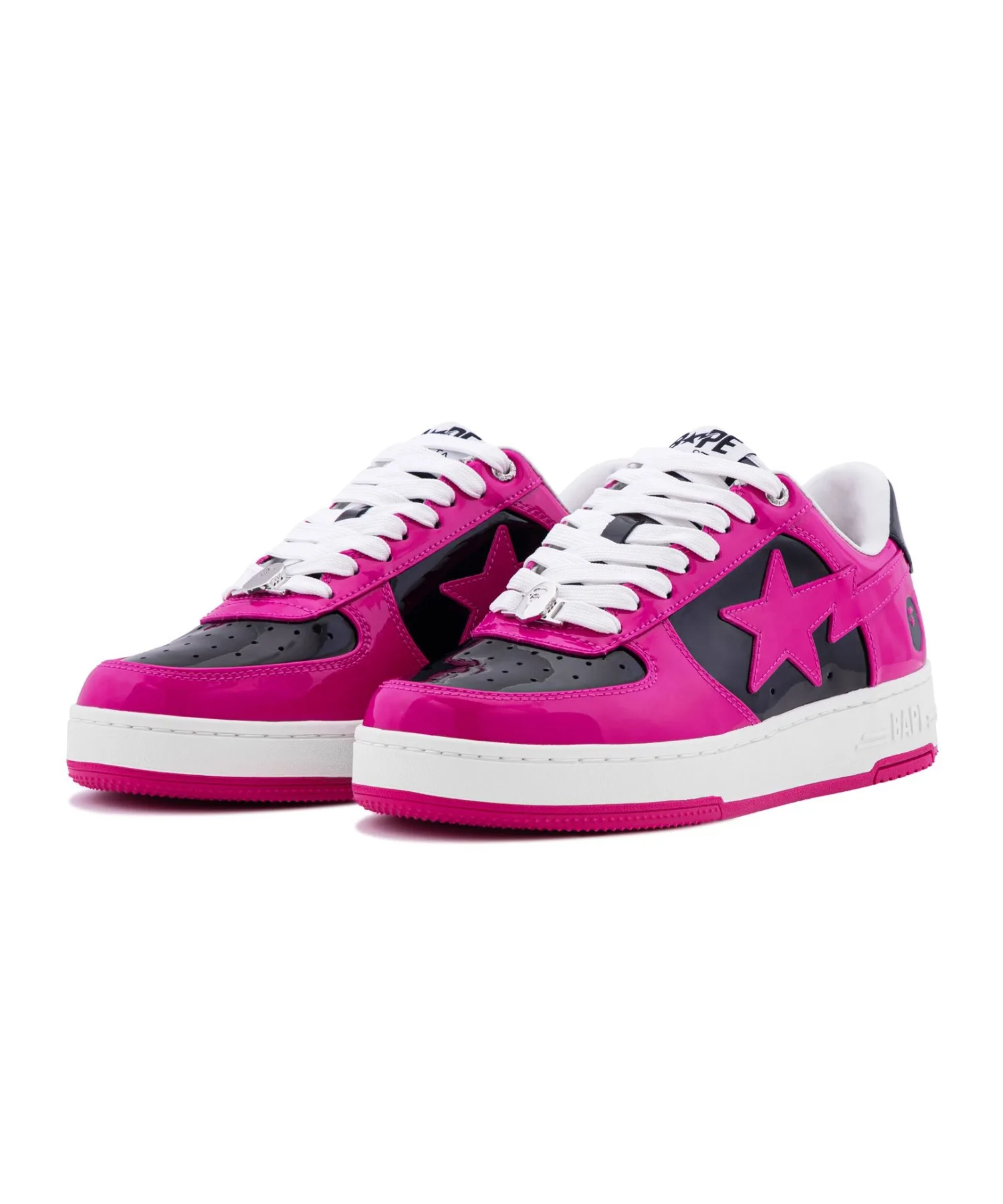 Мужские кроссовки из натуральной кожи BAPE STA #5-3 A BATHING APE розовые
