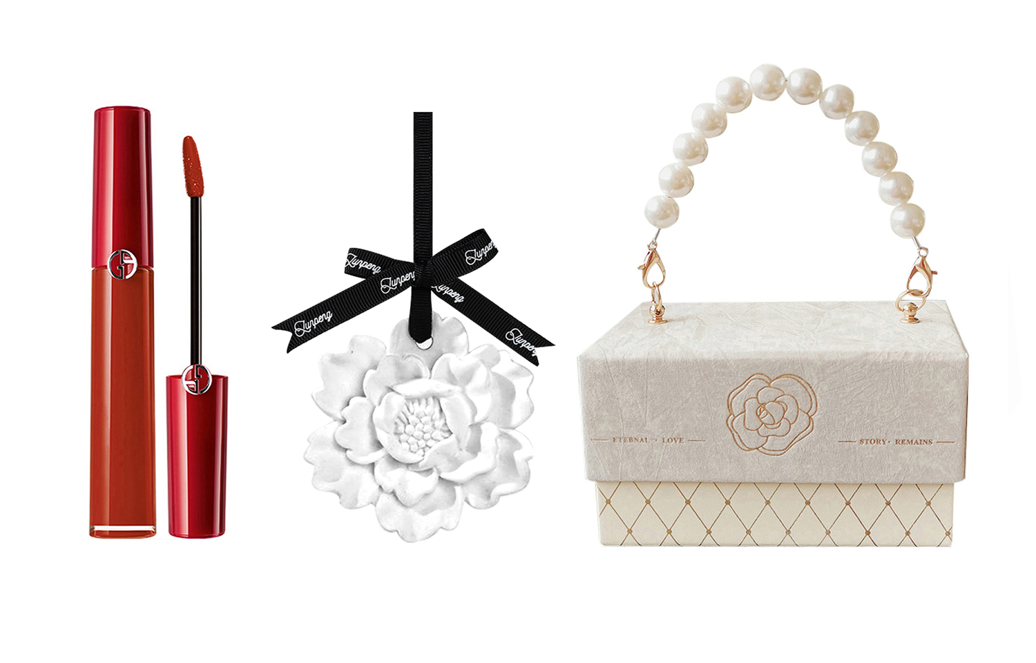 

GIORGIO ARMANI AMANI Redtube Pearl Chanel Inspired Box набор из трех матовых блесков для губ, легко растушевываются, натуральные, стойкие