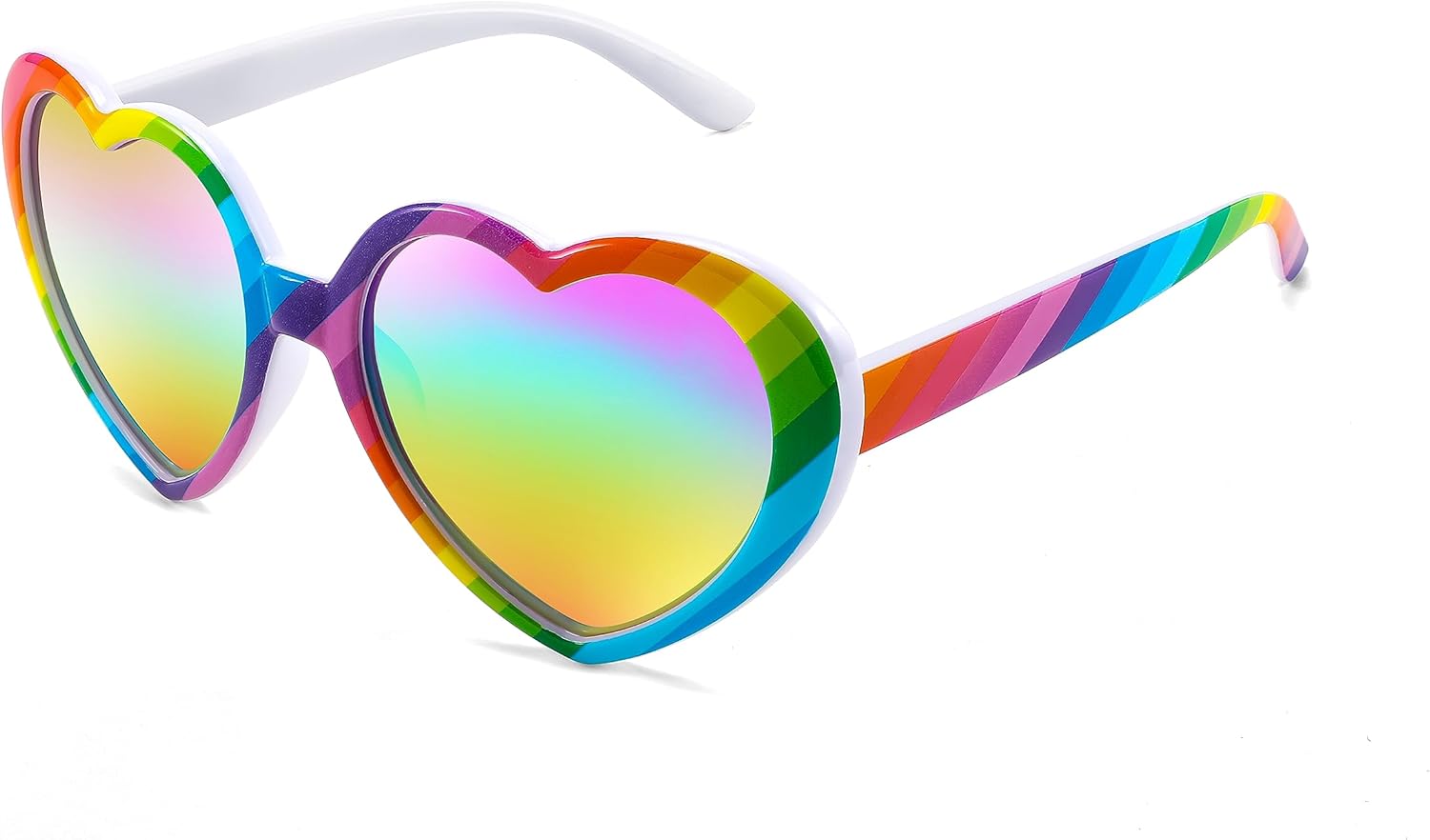 

FEISEDY Поляризованные солнцезащитные очки в форме сердца, увеличенного размера, в винтажном стиле, модные, для женщин, защита от ультрафиолета UV400, модель B2337, Rainbow-1