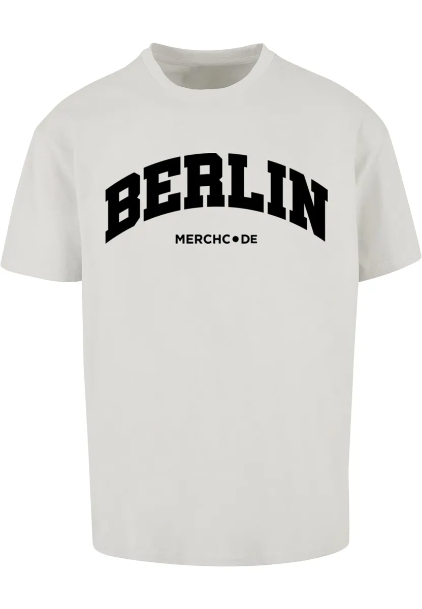 

Футболка Merchcode " Merchcode Men's Berlin Wording - Heavy Oversize Tee", цвет Lightasphalt