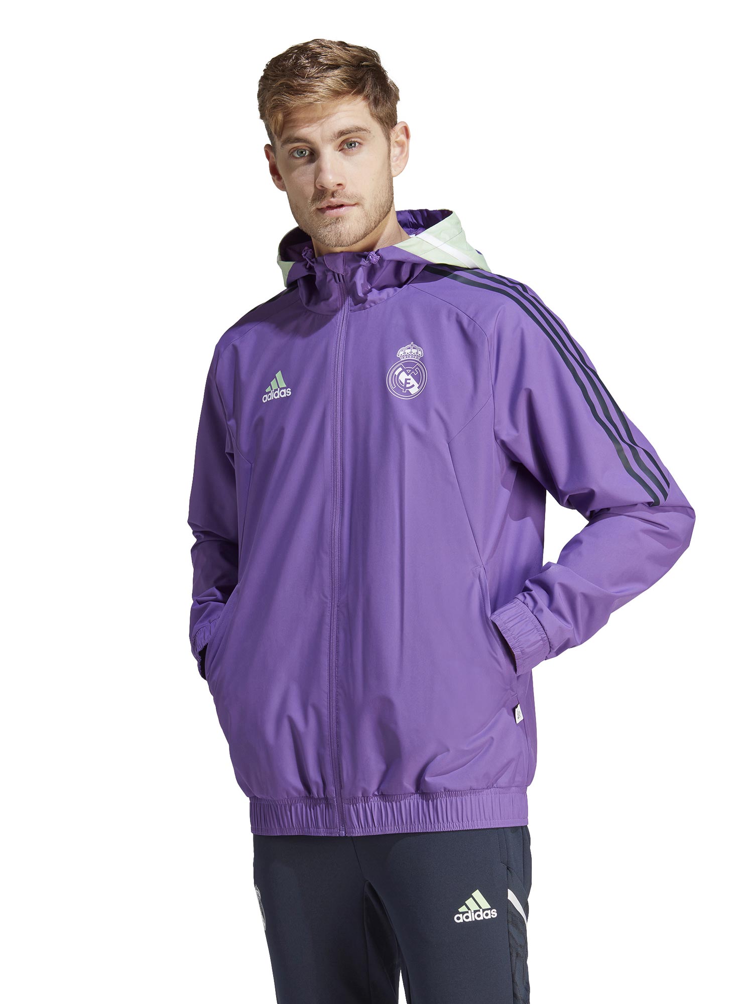 

Ветровка Adidas Performance Real Madrid Condivo 22 All-Weather Jacket, фиолетовый