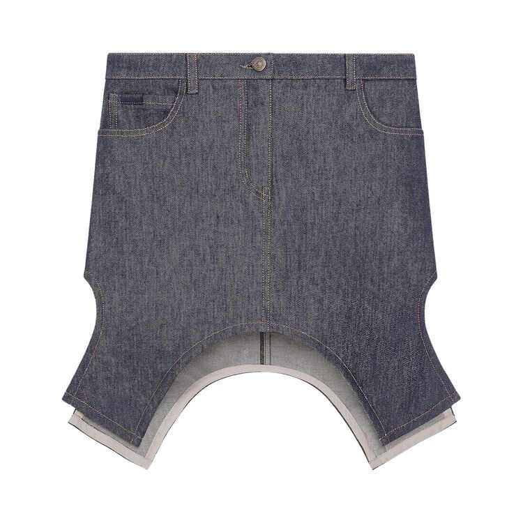 

Юбка Courrèges Reversed Denim Mini Skirt Dark Heather Grey, серый