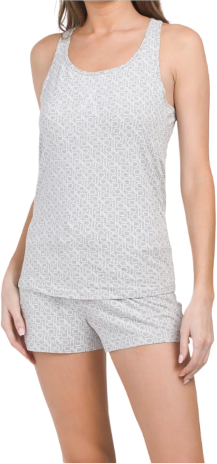 

Женский пижамный комплект Calvin Klein: майка и боксеры, Grey(Qp1026-031)/White