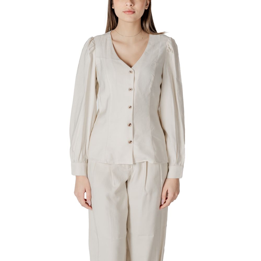 

Топ из кремовой вискозы Vila Clothes, кремовый