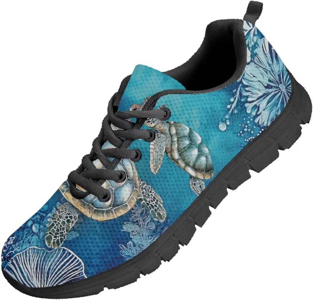 

Мужские кроссовки Funnydude Funny Print для тенниса, повседневная обувь для ходьбы, классические с шнуровкой, Sea Turtle