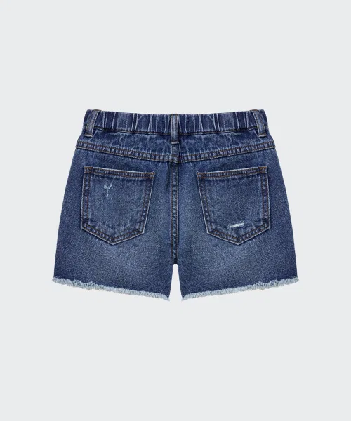 Детские джинсовые шорты MUSINSA STANDARD KIDS с необработанным краем — фото 4
