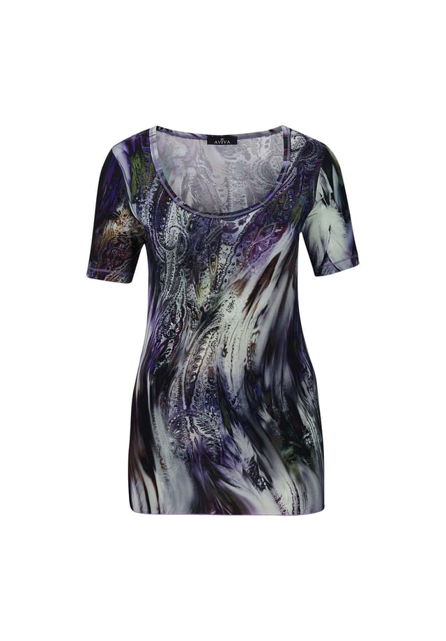 

Рубашка с короткими рукавами и уникальным принтом Madeleine, мультиколор