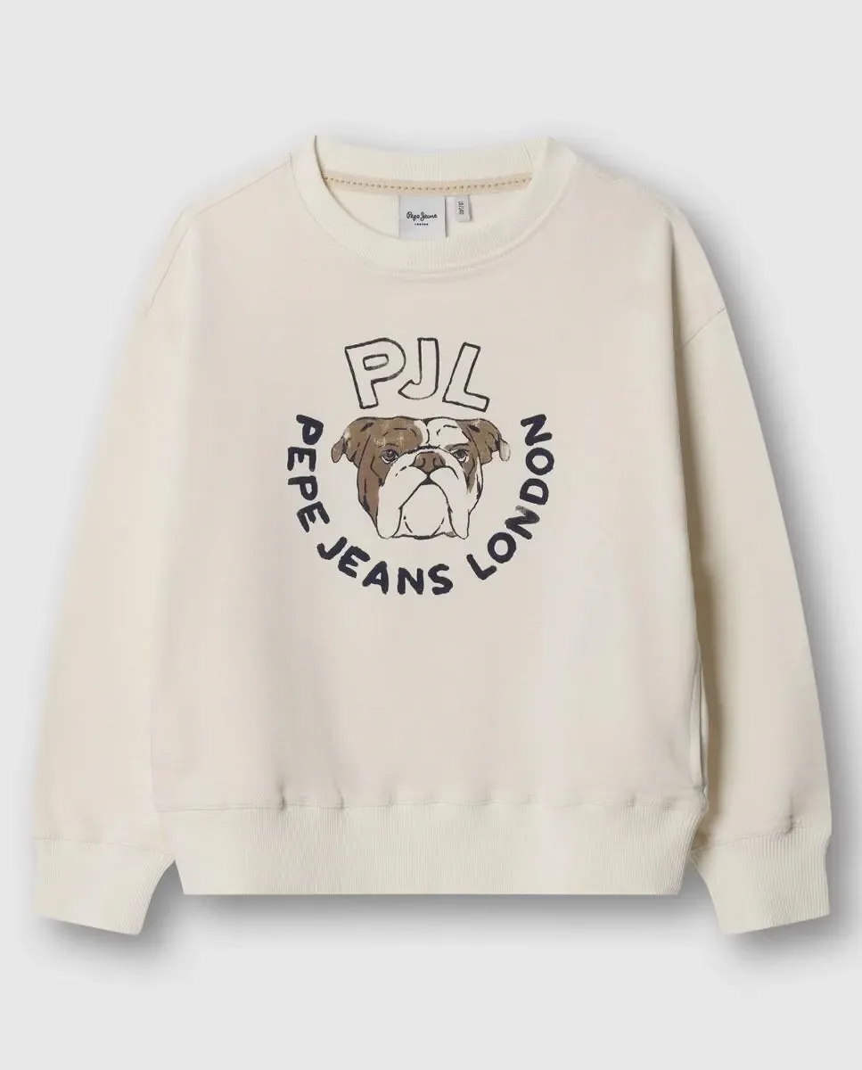 Детский свитшот с круглым вырезом Wilfred Pepe Jeans, Crudo