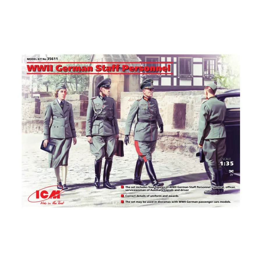 

Немецкий штаб времен Второй мировой войны (1943-1945 гг.), Military Models 1/35 Scale (ICM)