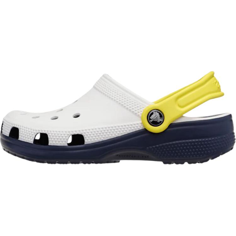 

Классические детские сандалии с низким верхом Clog Support Crocs, белый/желтый