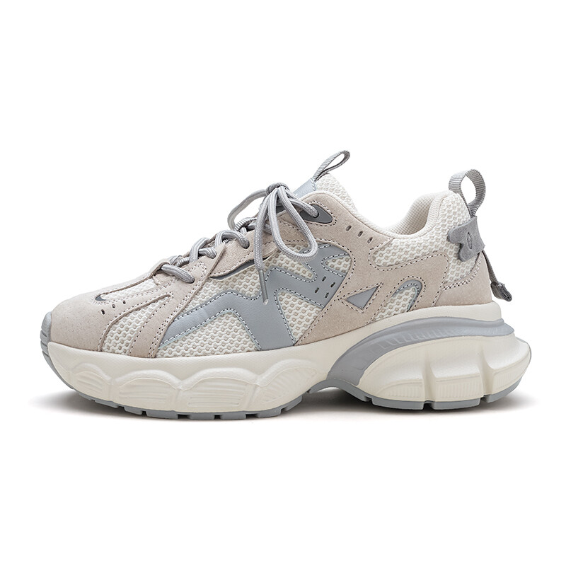 

Кроссовки женские толстые низкие Agsdon, цвет Beige/Black - W241066