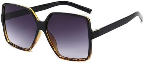 

Модные женские солнцезащитные очки большого квадратного размера для летнего отдыха на природе, винтажные очки в крупной оправе с защитой от УФ-излучения UV400 MTZJH, C3