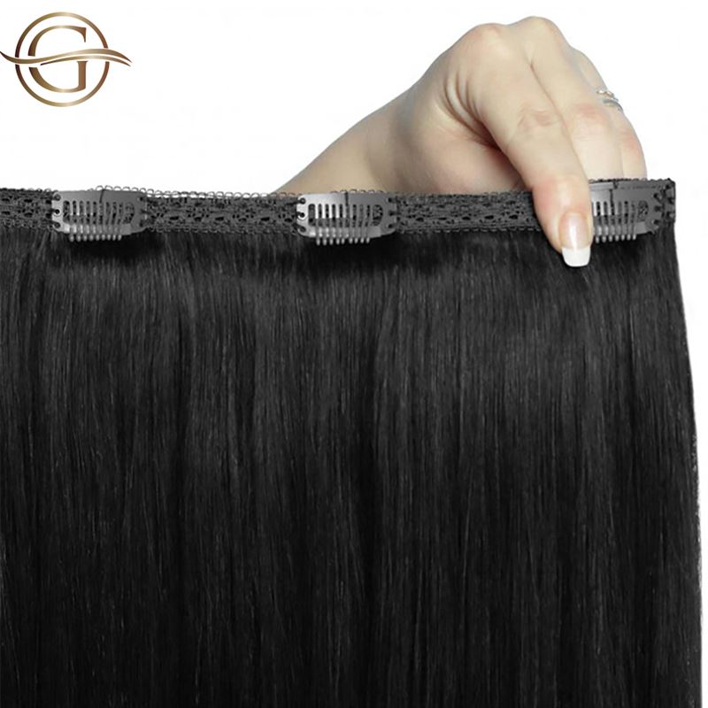 Накладные волосы gold24 clip-in extensions #4 braun - 60 cm Gold24, #1 schwarz - 50 cm, количество 1 шт. — фото 2