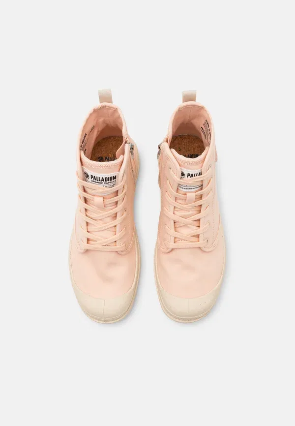 Кроссовки высокие Pampa hi high top trainers Palladium, цвет персиковой кожи — фото 4