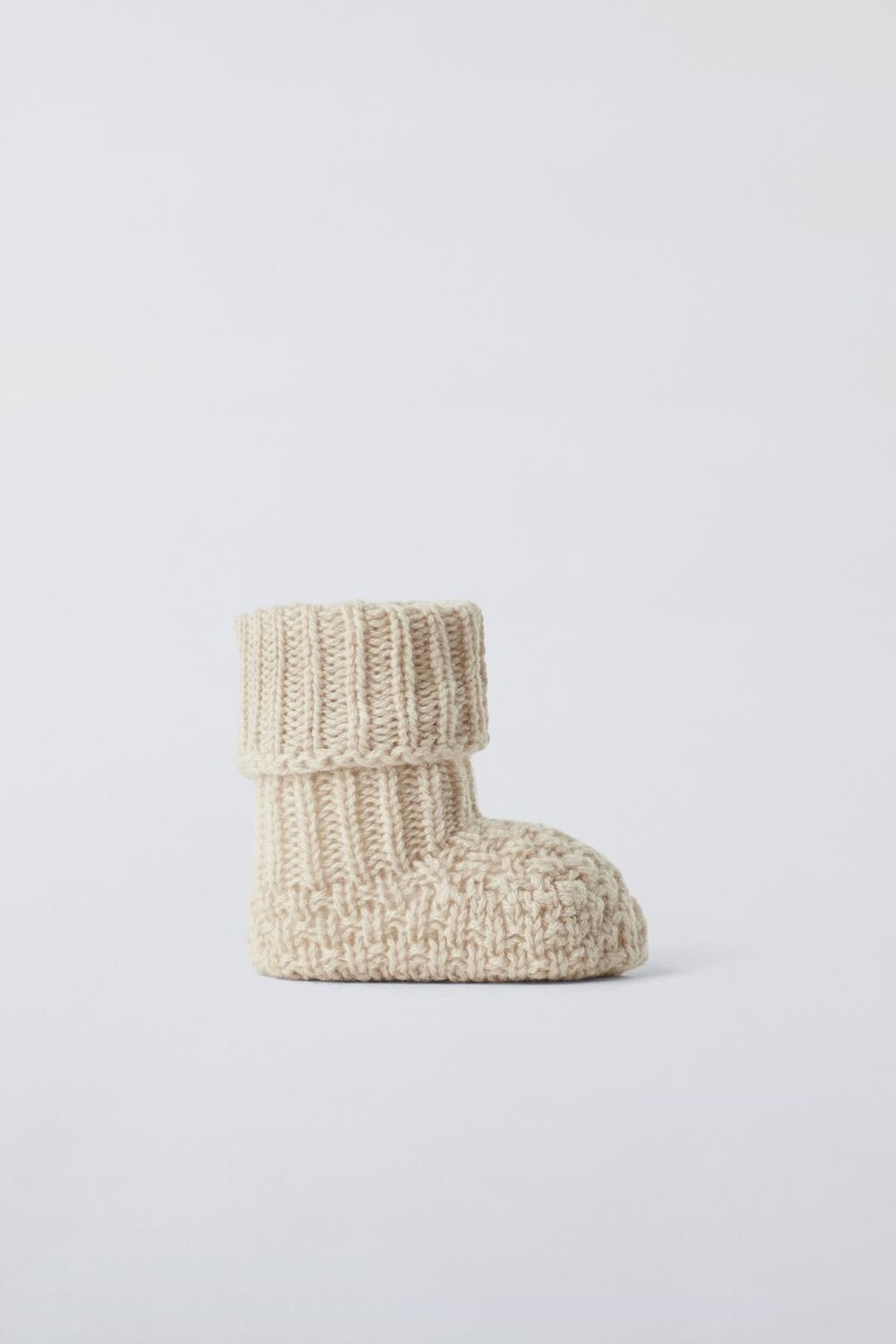 

Ботинки из кашемира ZARA, экрю белый