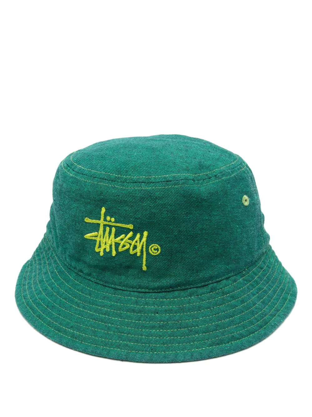 

Панама с вышитым логотипом Stüssy, зеленый