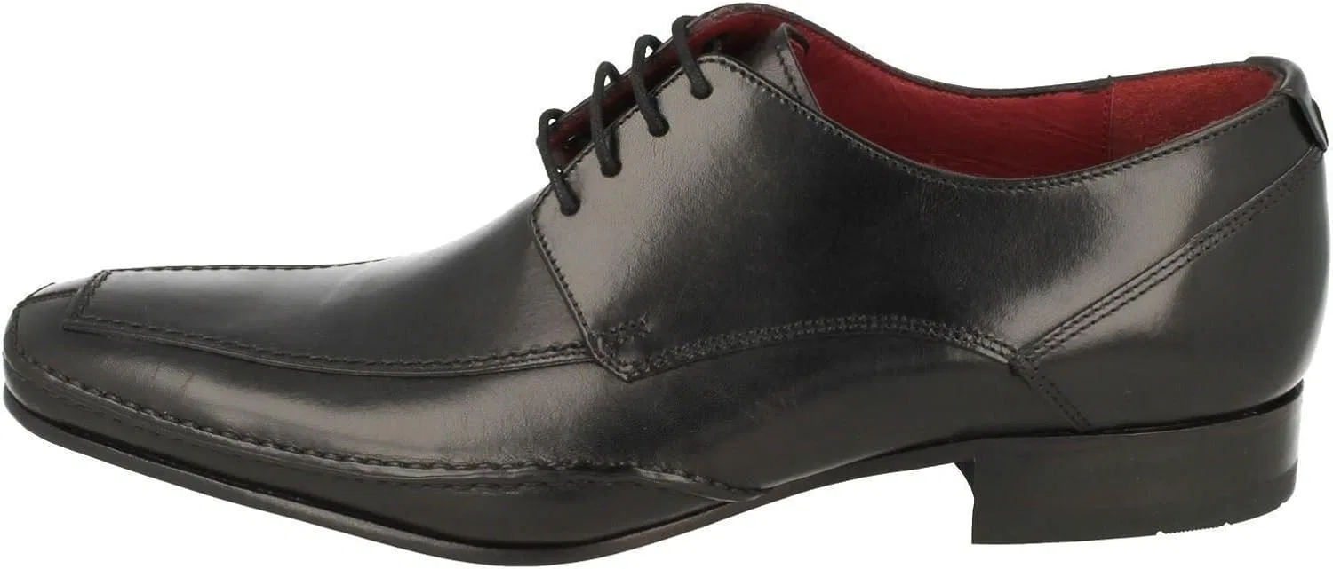 Мужские кожаные туфли Loake Hurst на шнуровке, Black — фото 2