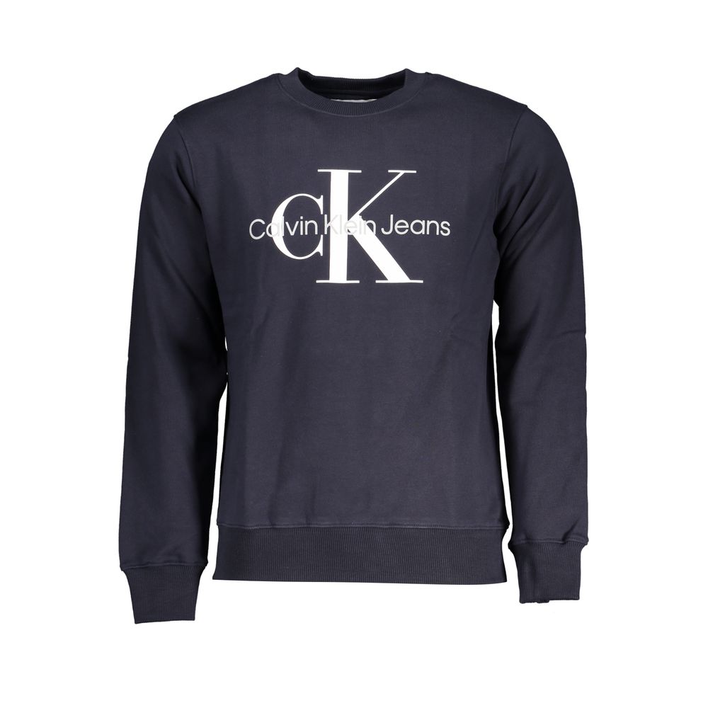 

Флисовая толстовка с круглым вырезом синего цвета Calvin Klein