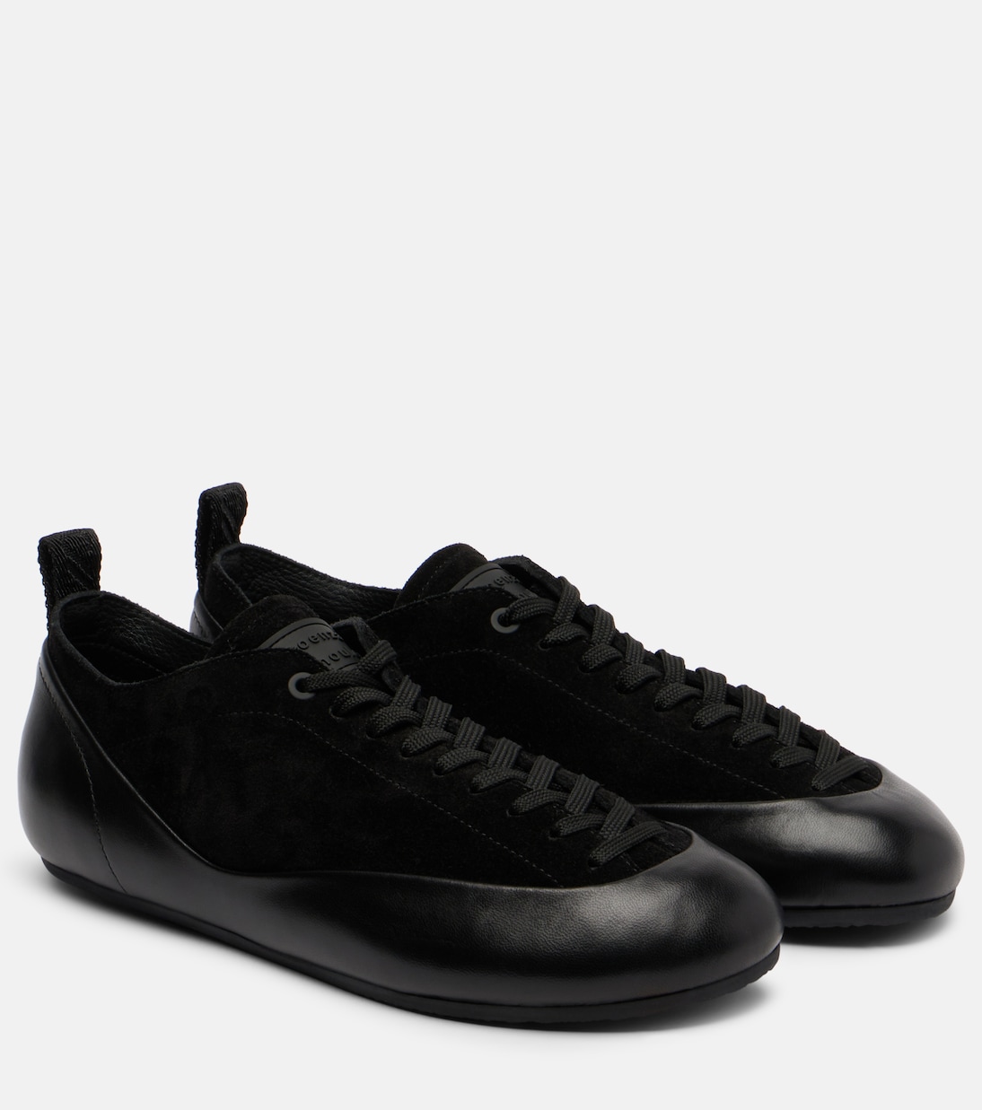 Аркадия замшевые и кожаные кроссовки Proenza Schouler, черный