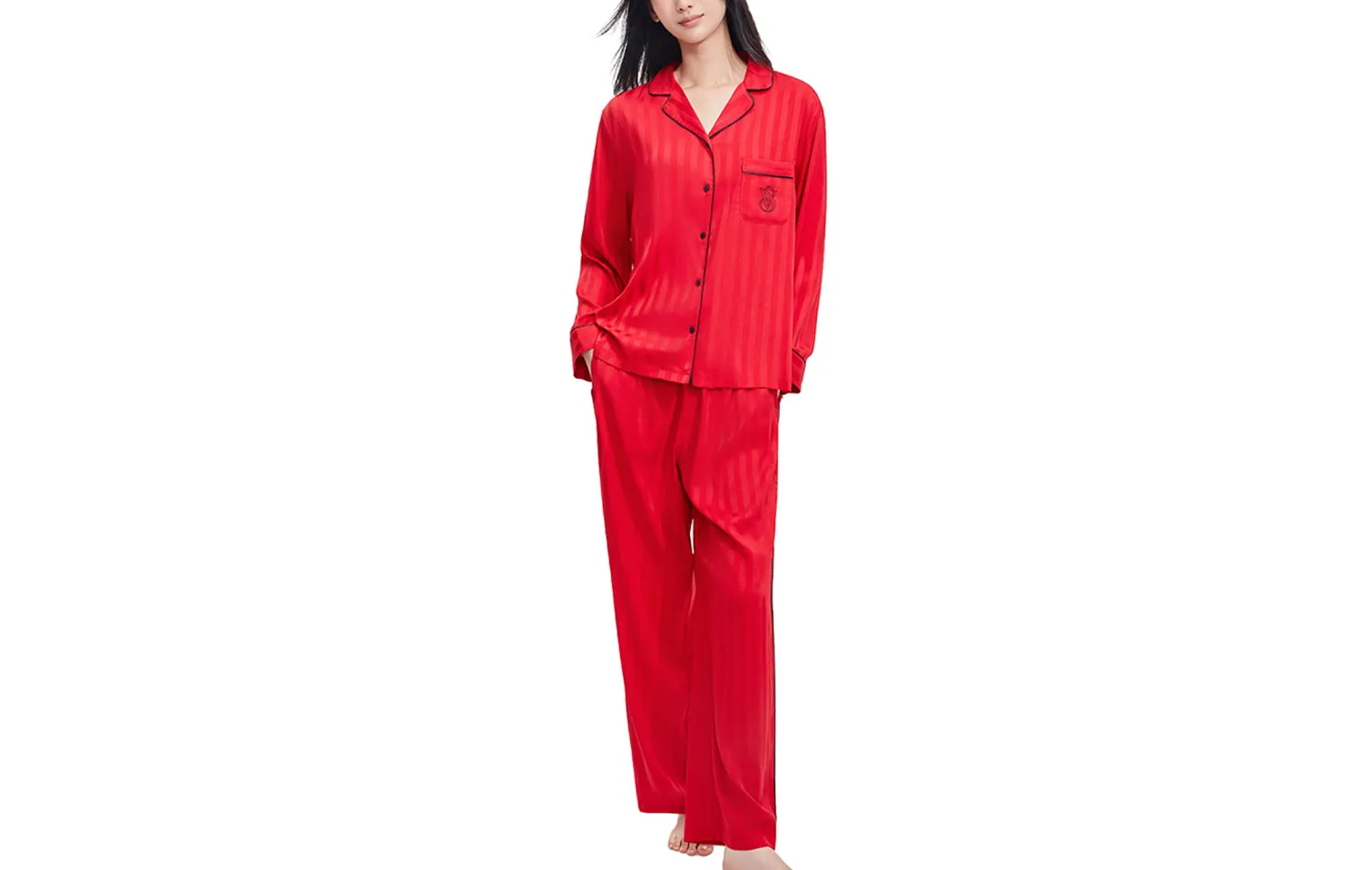 Victoria's Secret Пижамный комплект из легкого атласного сатина для женщин True Red