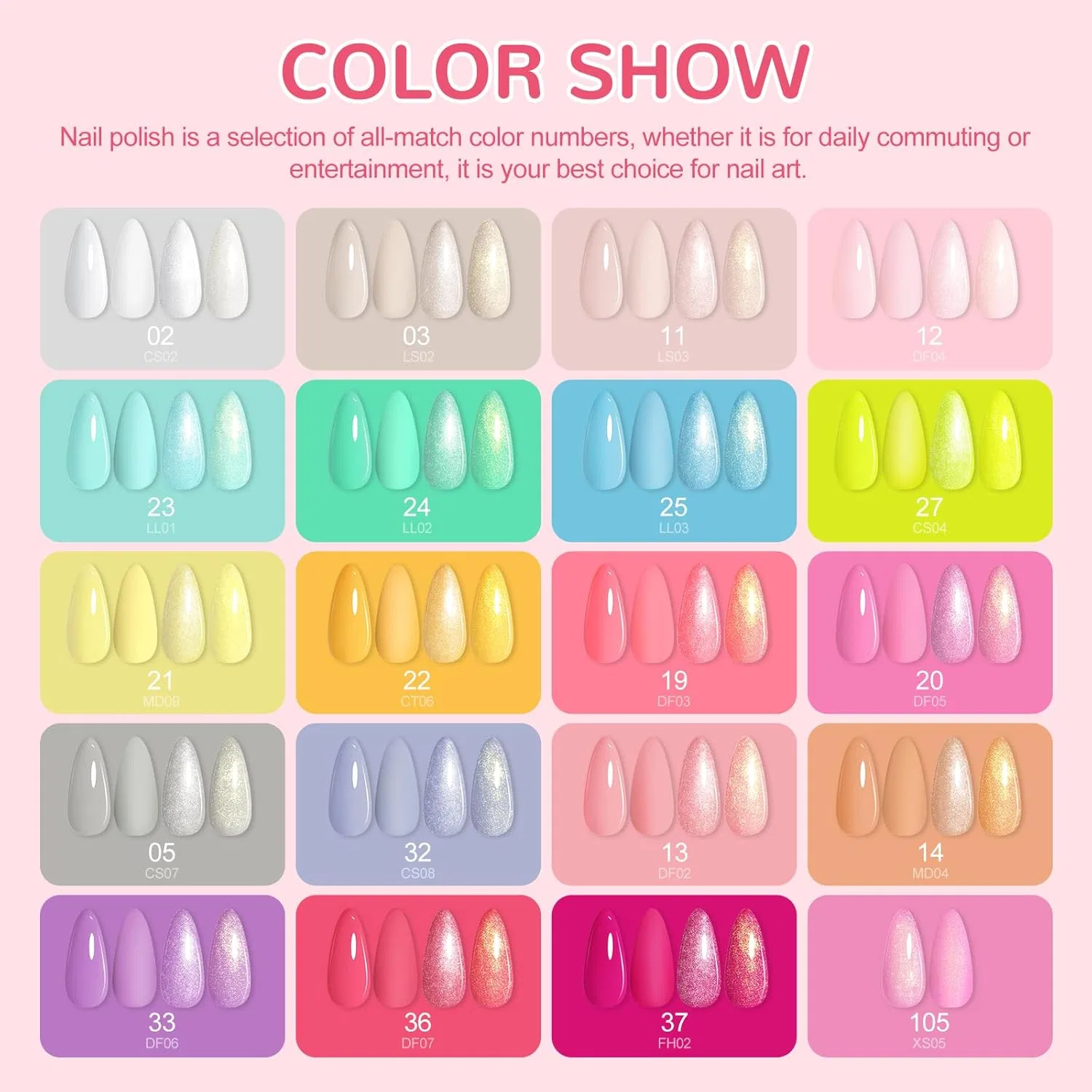 Набор для УФ-маникюра с лампой и 20 гель-лаками от PEACECOLOR Peacecolor, Sunset Glow - 20 Colours — фото 2
