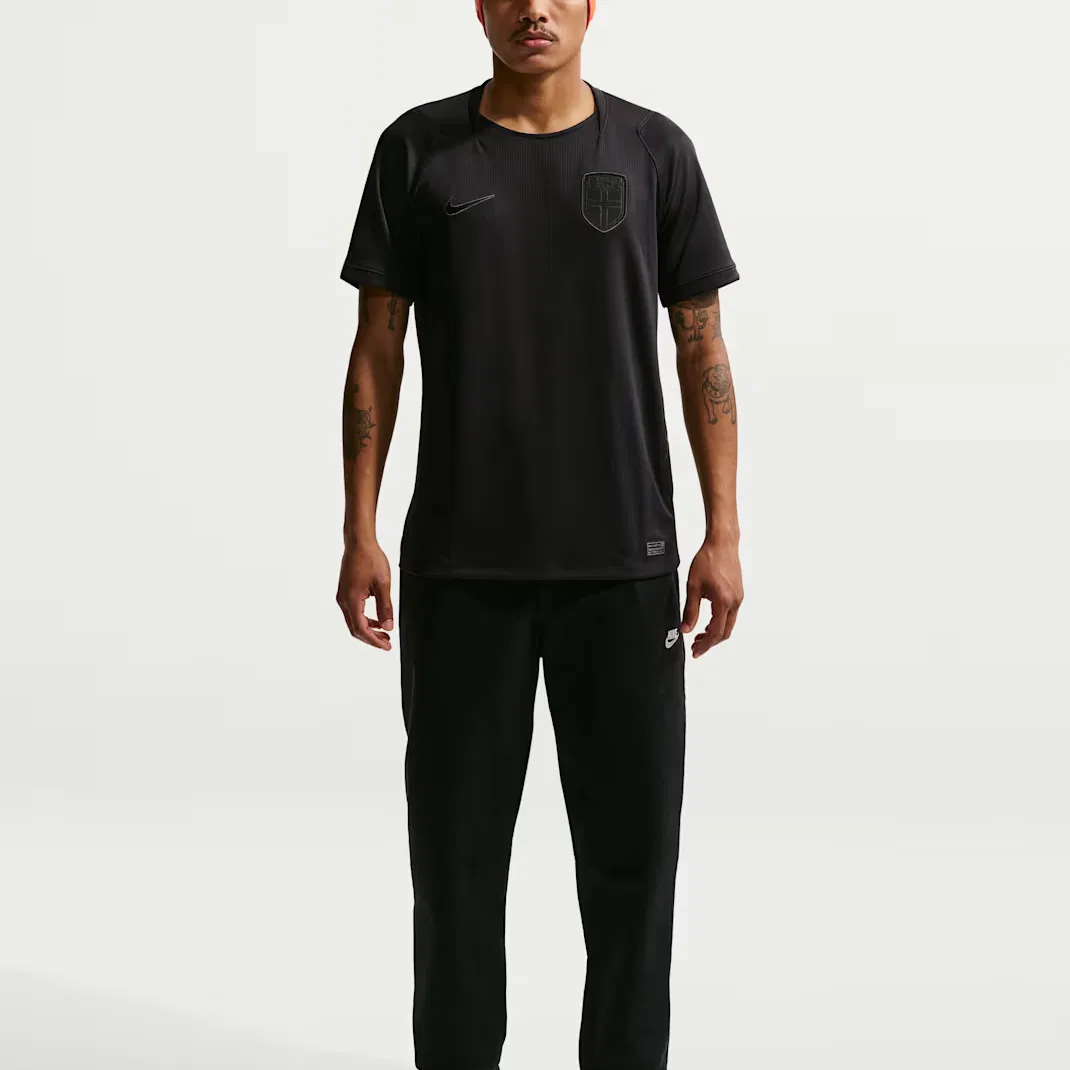 Шорты футбольные мужские реплика Dri-FIT Norway 2026 Stadium Away Nike, Black/Black/Black — фото 3