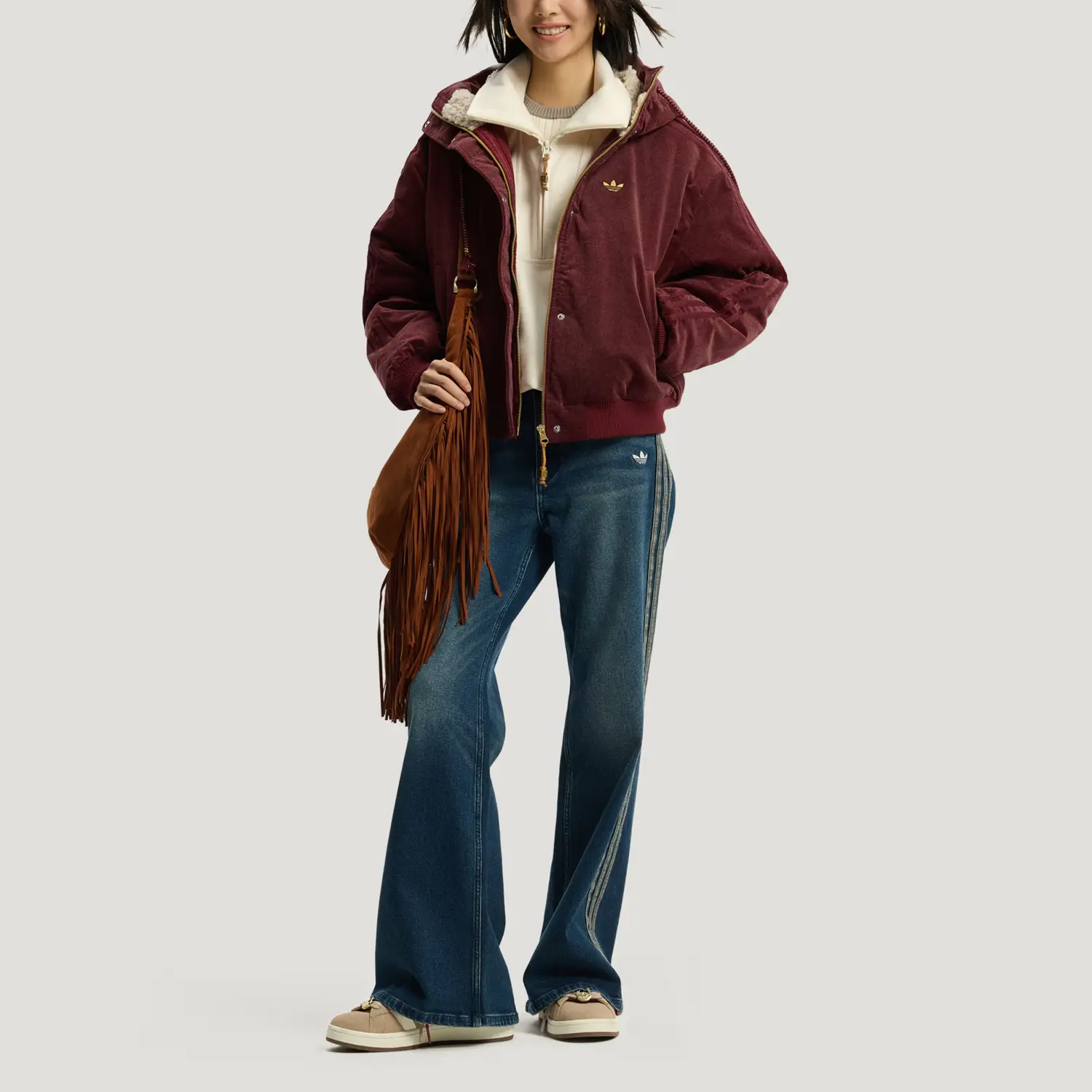 Пуховая куртка FW25 для женщин Adidas Originals, красный — фото 4
