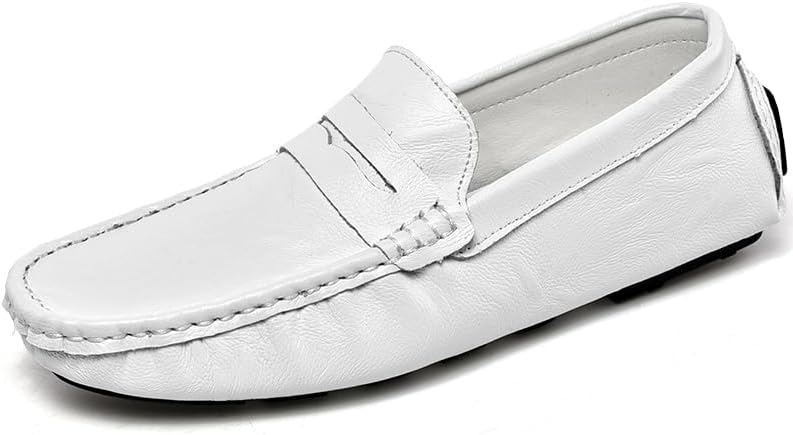 

Мужские повседневные слипоны Santimon, пенни-лоферы, мокасины, однотонная обувь, белый