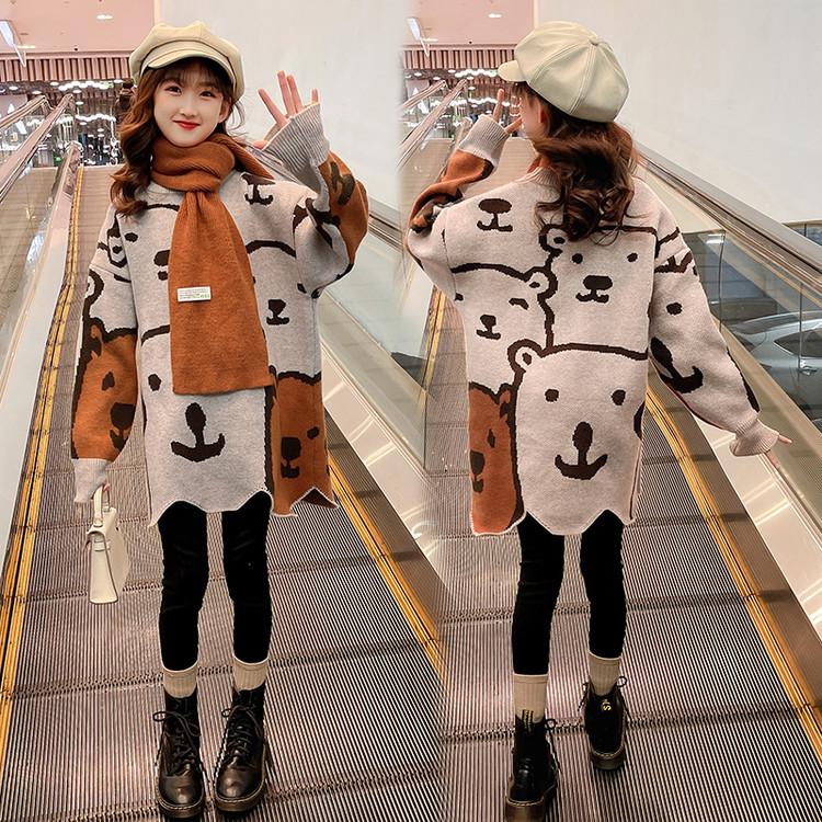 Детский свитер с круглой горловиной Moderate PROTECTCAMEL, sweater+scarf — фото 4