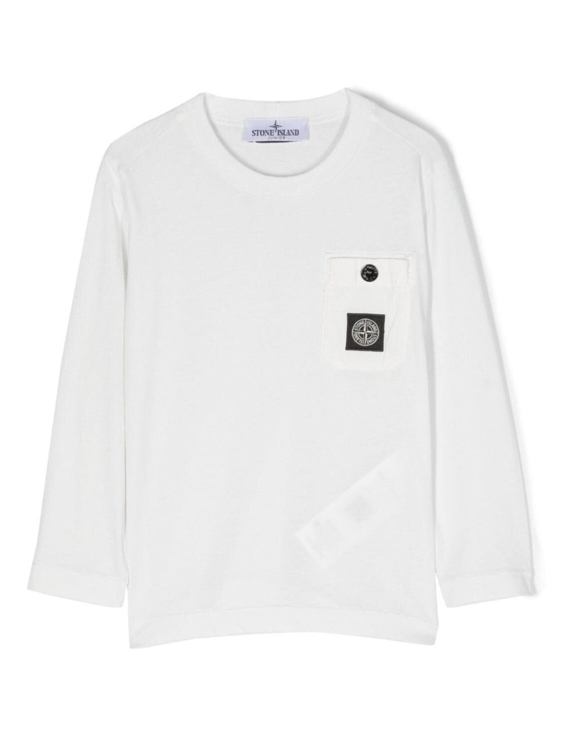 

Stone Island Junior футболка с нашивкой-логотипом, белый
