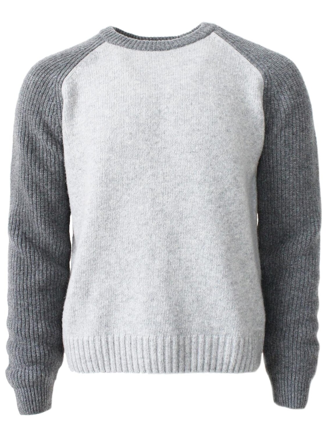

Мужской шерстяной бейсбольный свитер с круглым вырезом Benson, цвет Light Grey