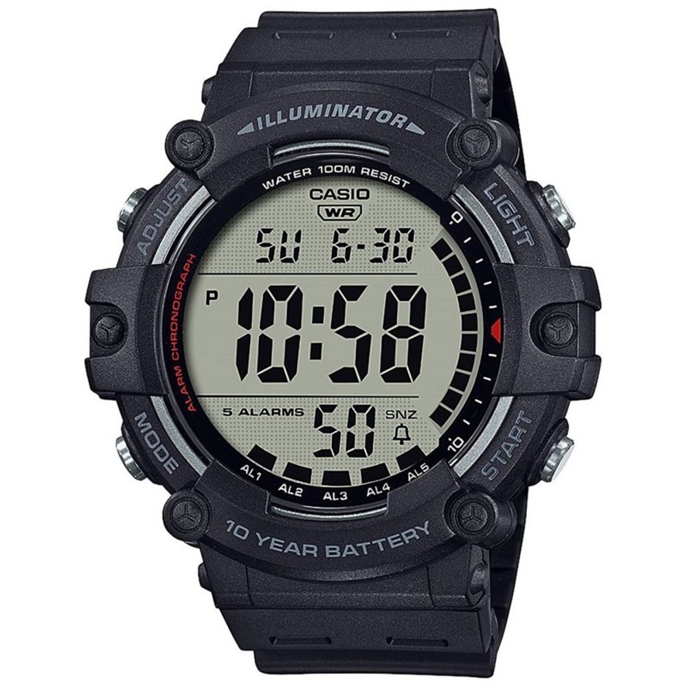 

Черные пластиковые часы Casio