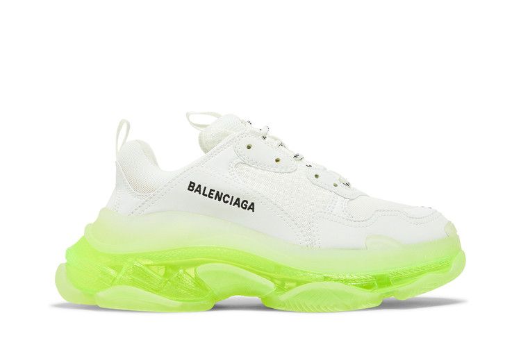 Кроссовки Balenciaga Balenciaga Wmns Triple S Sneaker 'Clear Sole - White Fluo Yellow', белый — фото 2